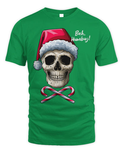 Cute Skull Bah Humbug Funny Santa Christmas Cross Candy Cane