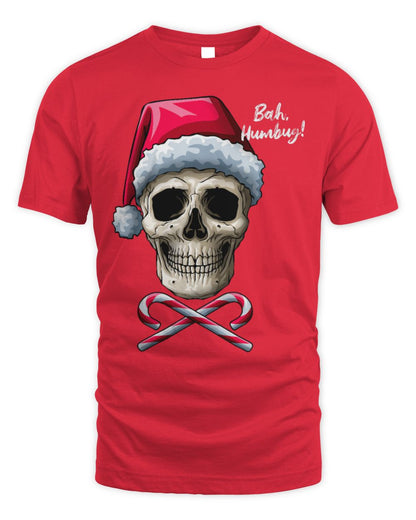 Cute Skull Bah Humbug Funny Santa Christmas Cross Candy Cane