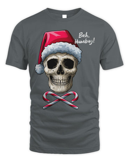 Cute Skull Bah Humbug Funny Santa Christmas Cross Candy Cane