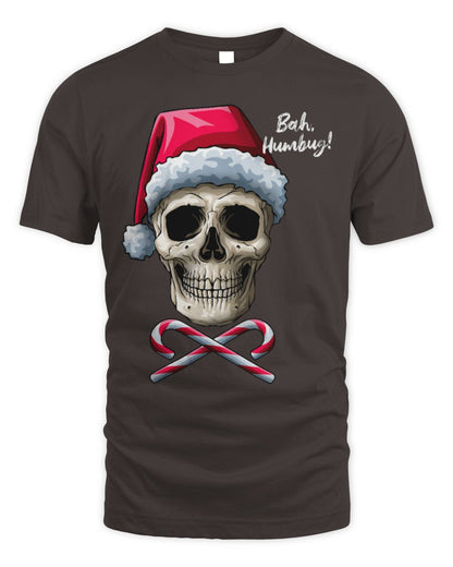 Cute Skull Bah Humbug Funny Santa Christmas Cross Candy Cane