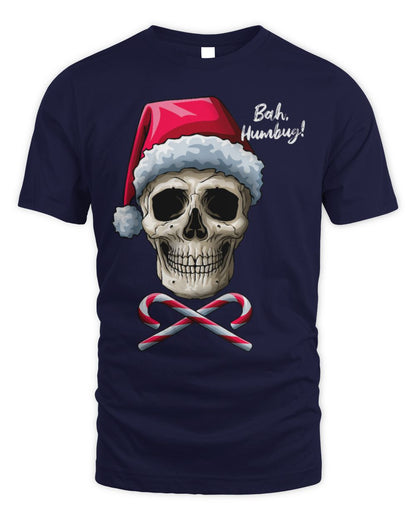 Cute Skull Bah Humbug Funny Santa Christmas Cross Candy Cane